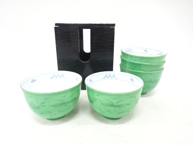 光峰造　花唐草文　汲出　5客揃